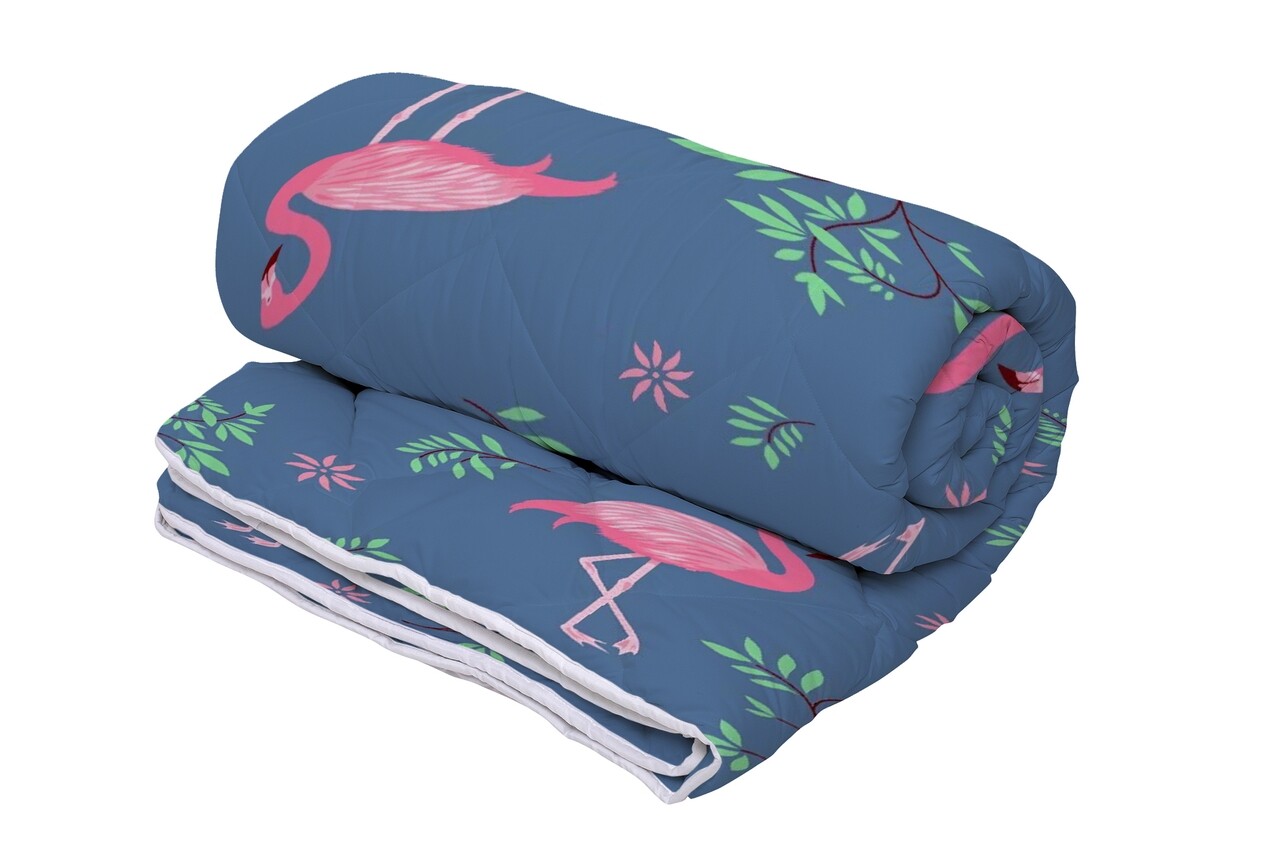 Pilota Alcam Pink Flamingo microfibra matlasata, 140x200 cm, 250g/mp - imagine 3